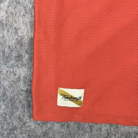 Tracksmith New York Long Sleeve Shirt Men Small Mesh 2024 Marathon NYC Orange - Picture 7 of 12